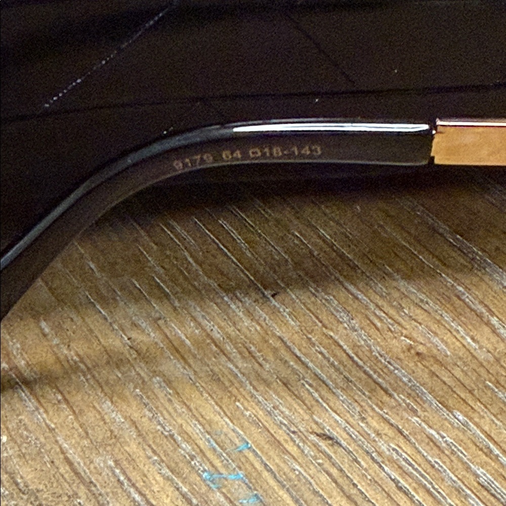 CHANEL Black Rimless Square Sunglasses with Gold Accents - Picture 8 of 9